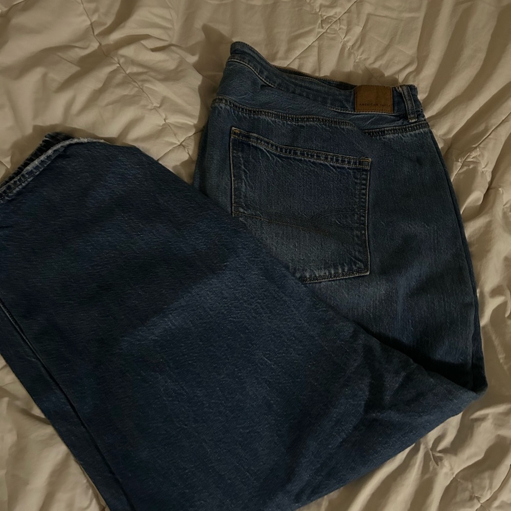 American eagle women’s Dark Blue Straight-Leg Jeans